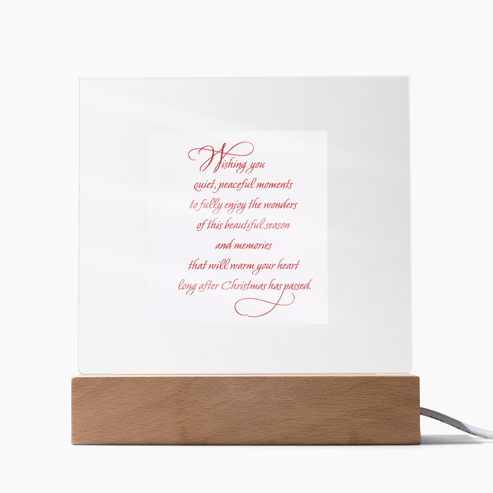Lightened Christmas Card-- A Keepsake that Glows with Holiday Cheer