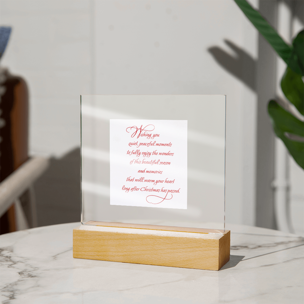 Lightened Christmas Card-- A Keepsake that Glows with Holiday Cheer