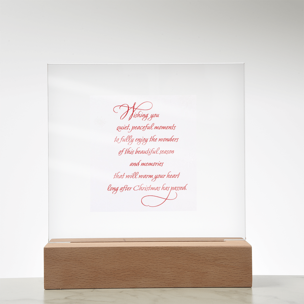 Lightened Christmas Card-- A Keepsake that Glows with Holiday Cheer