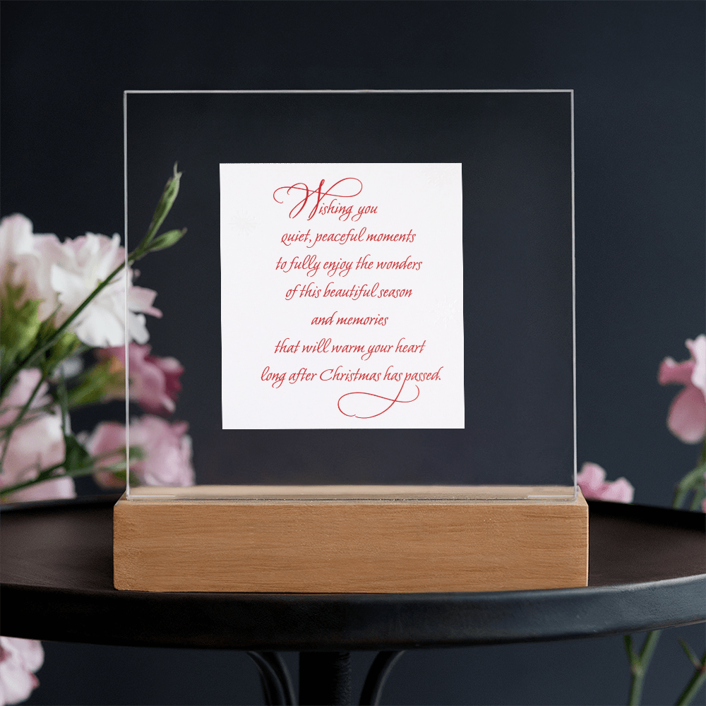 Lightened Christmas Card-- A Keepsake that Glows with Holiday Cheer