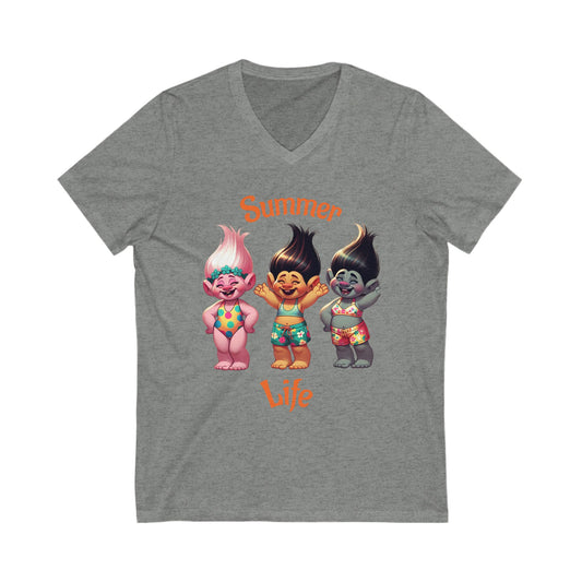 Summer Vibes Trolls T-Shirt, Unisex Tee for Summer Fun, Beach Day Outfit, Gift for Trolls Fans, Vacation Apparel, Kids, Adults, Cute,