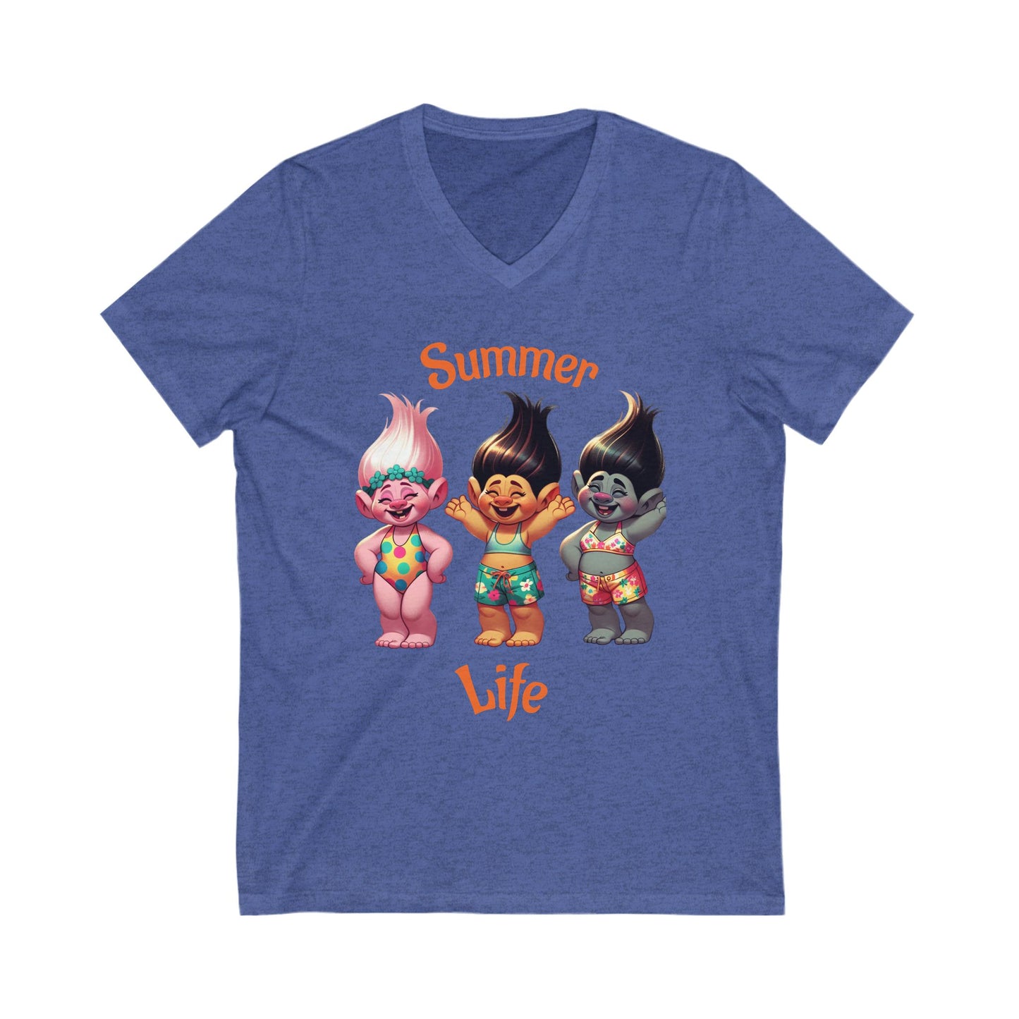 Summer Vibes Trolls T-Shirt, Unisex Tee for Summer Fun, Beach Day Outfit, Gift for Trolls Fans, Vacation Apparel, Kids, Adults, Cute,