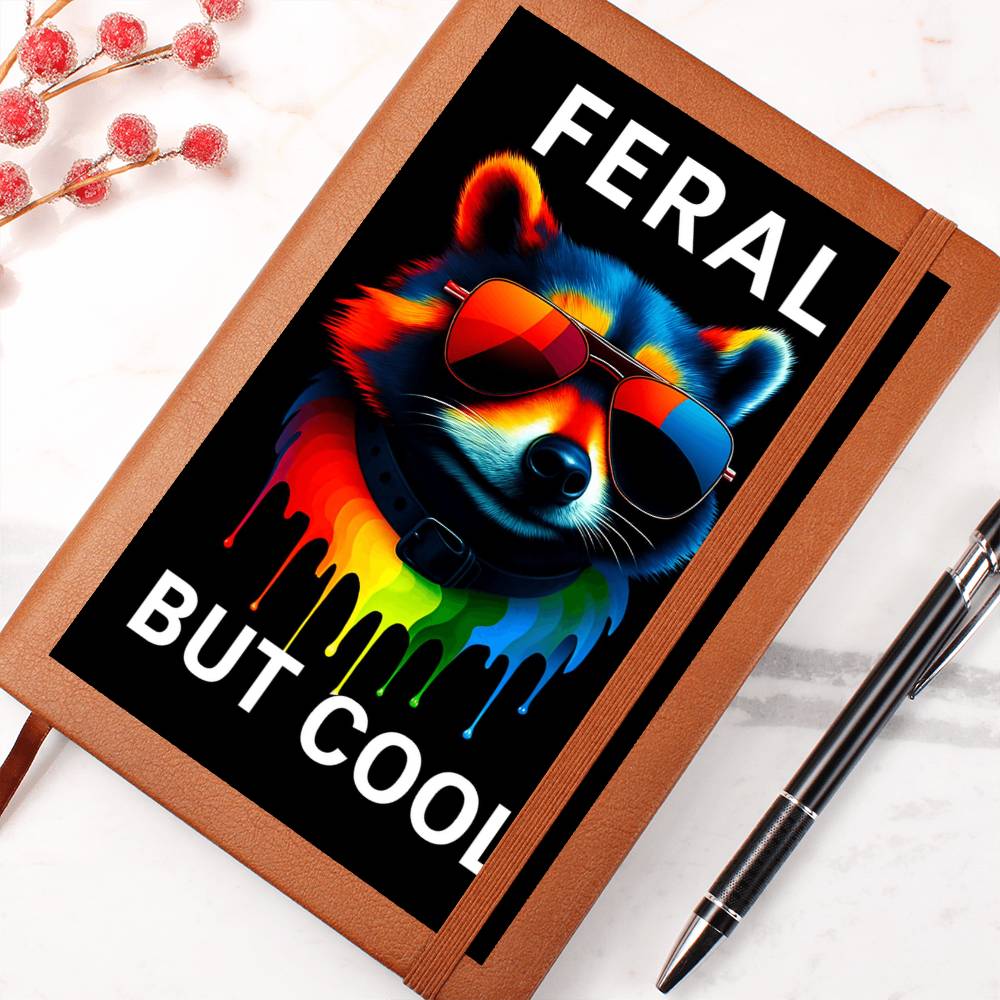 Vibrant Feral Racoon Illustration with Neon Colors and Sunglasses