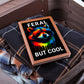 Vibrant Feral Racoon Illustration with Neon Colors and Sunglasses