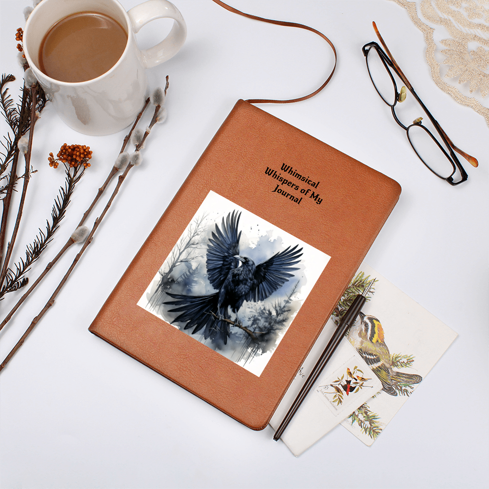 Whimsical Raven Journal- Mystical Boho Notebook Thoughts and Dreams & Magic