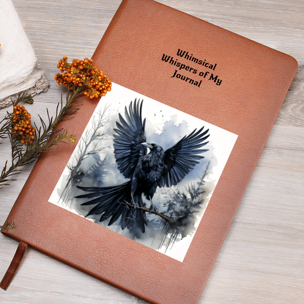 Whimsical Raven Journal- Mystical Boho Notebook Thoughts and Dreams & Magic