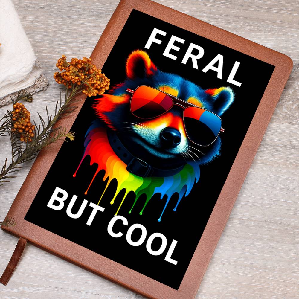 Vibrant Feral Racoon Illustration with Neon Colors and Sunglasses