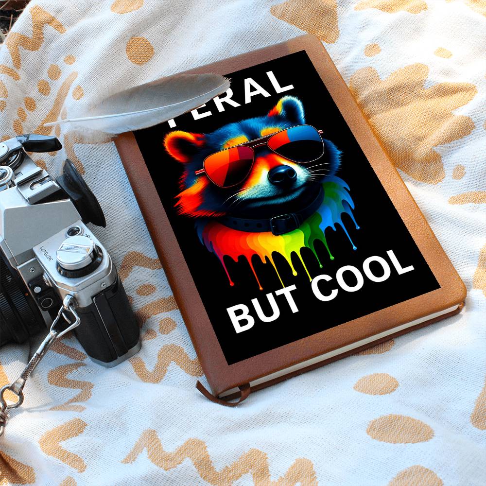 Vibrant Feral Racoon Illustration with Neon Colors and Sunglasses