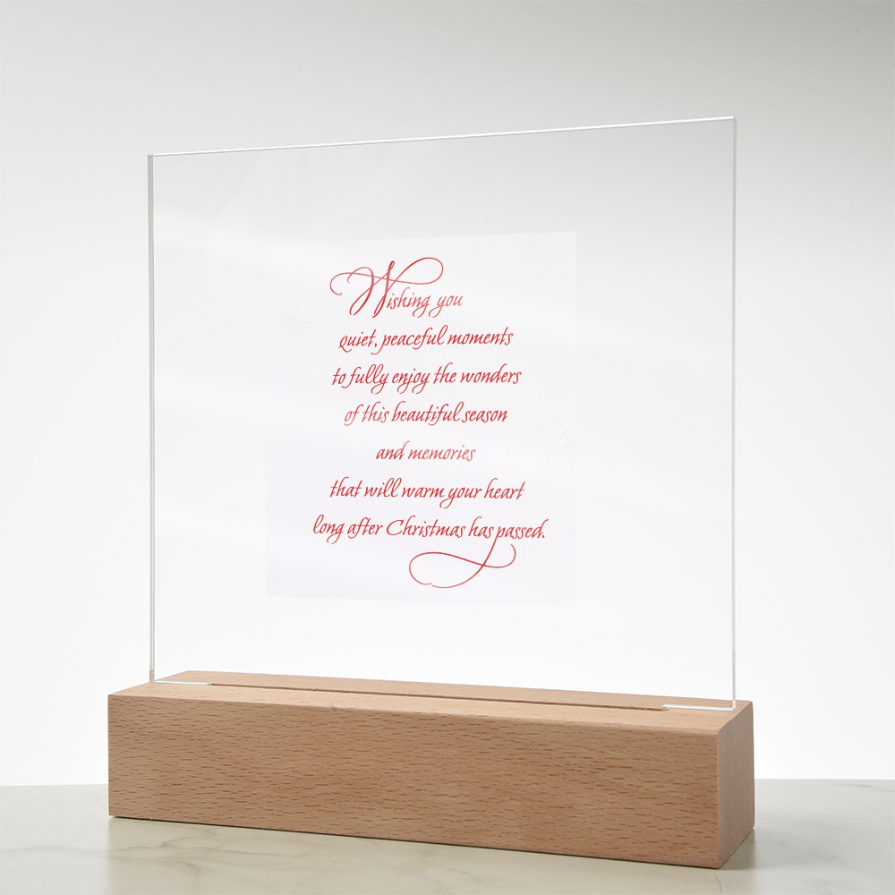 Lightened Christmas Card-- A Keepsake that Glows with Holiday Cheer